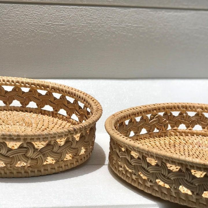 Handmade Woven Rattan Tray | Gendit | Lombok | Indonesia