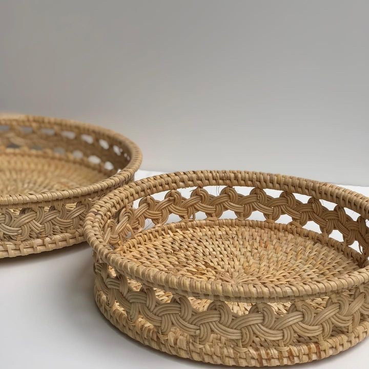 Handmade Woven Rattan Tray | Gendit | Lombok | Indonesia